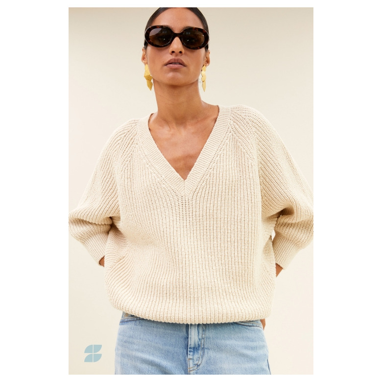 By-bar sweater ecru 2