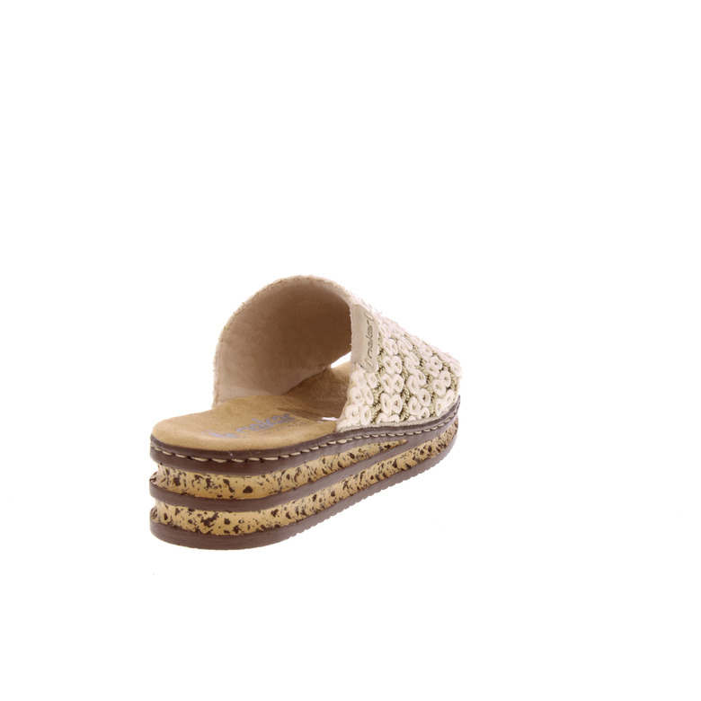 Rieker thong slippers ecru 4