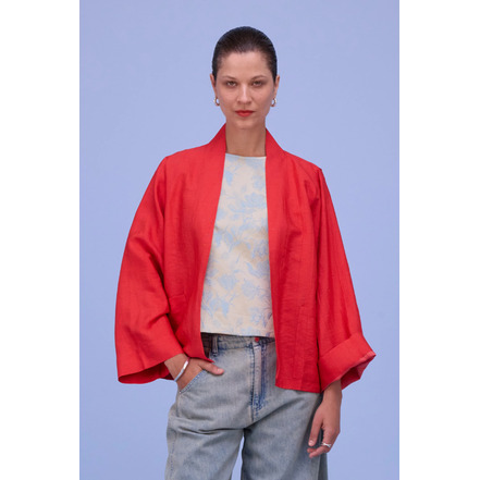 Nathalie Vleeschouwer weste rot