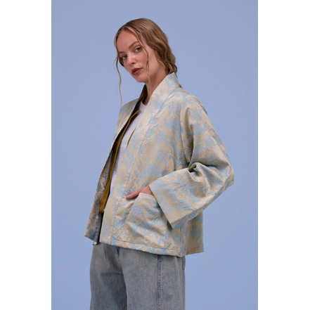 Nathalie Vleeschouwer weste blau