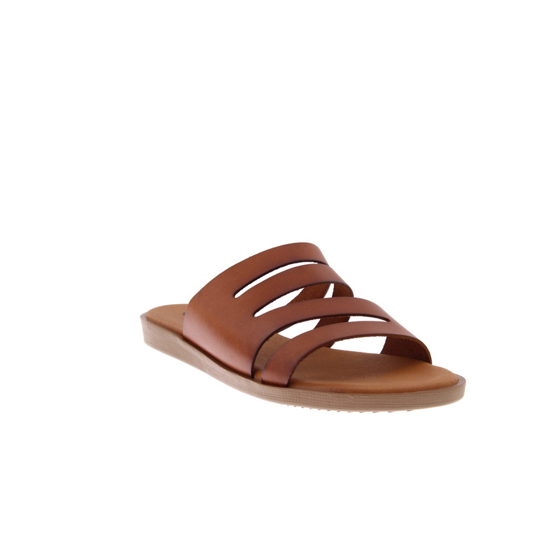 Hee! slippers cognac 2