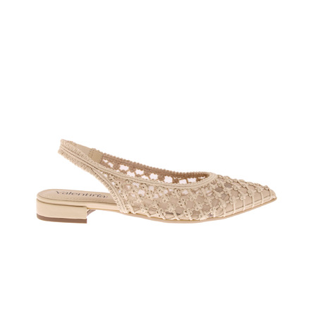 Valentina slingbacks ecru
