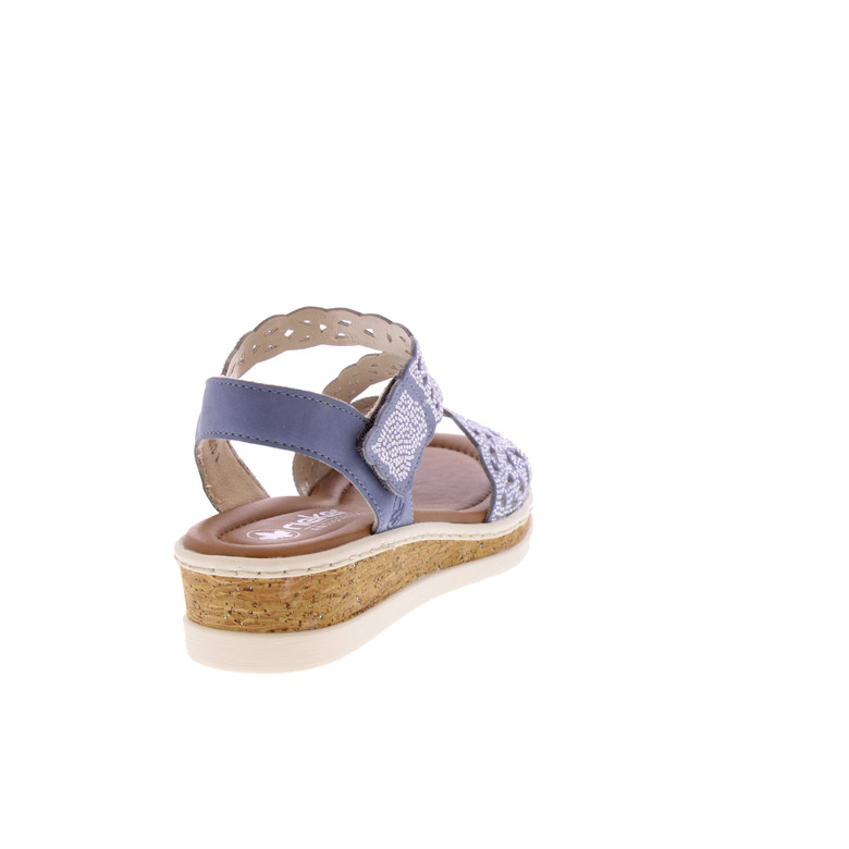 Rieker sandalen blauw 4