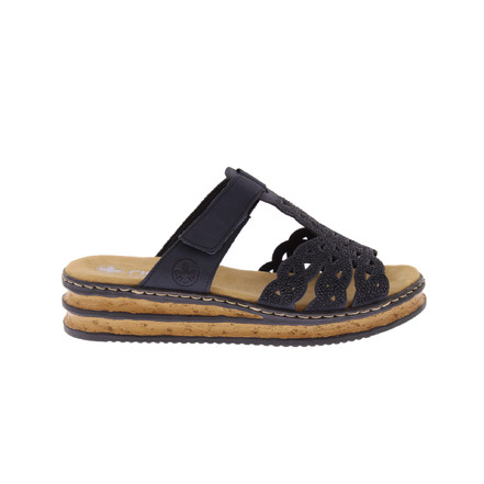 Rieker slippers zwart