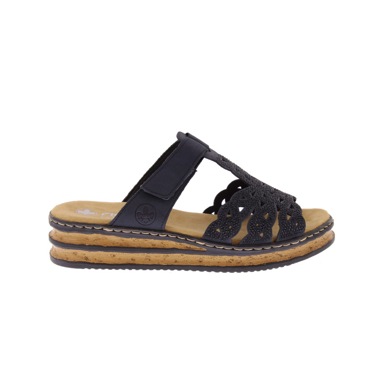 Rieker slippers zwart 1