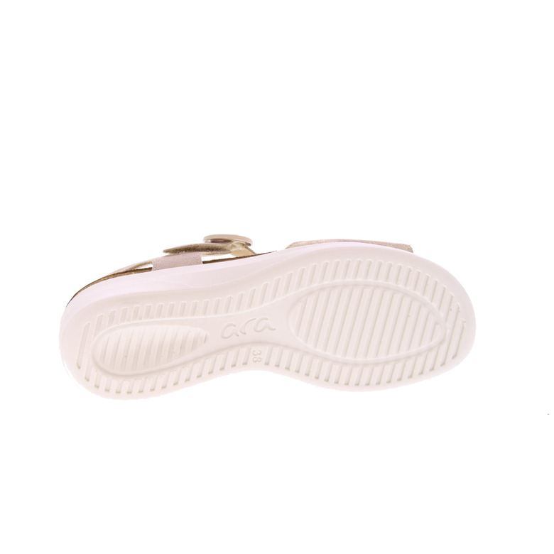Ara sandalen goud 5