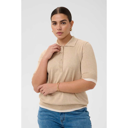 Kaffe Curve polo beige