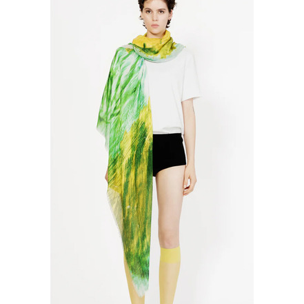 Talking Walls scarf green