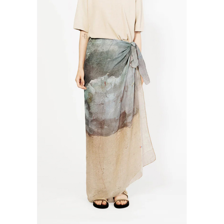 Talking Walls scarf lightbrown 2