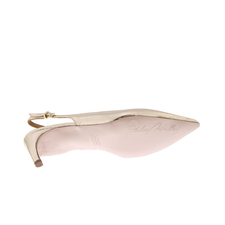 Pedro Miralles slingbacks gold 5