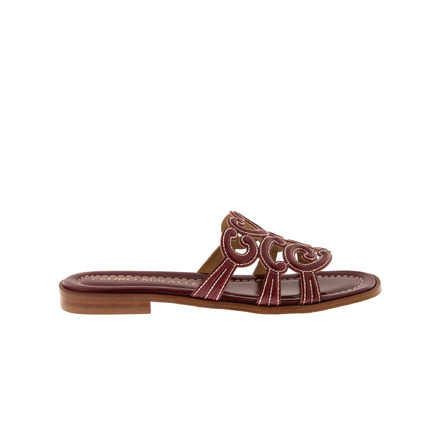 Pedro Miralles thong slippers bordeaux