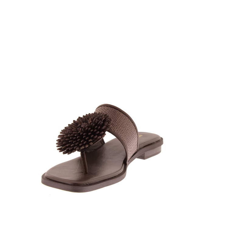 Noa Harmon thong slippers brown 3