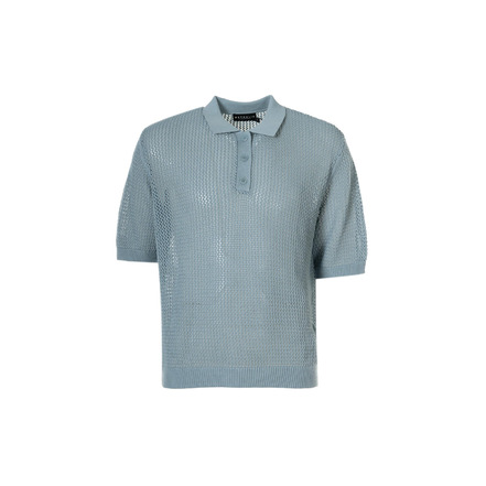 Nathalie Vleeschouwer polo blauw