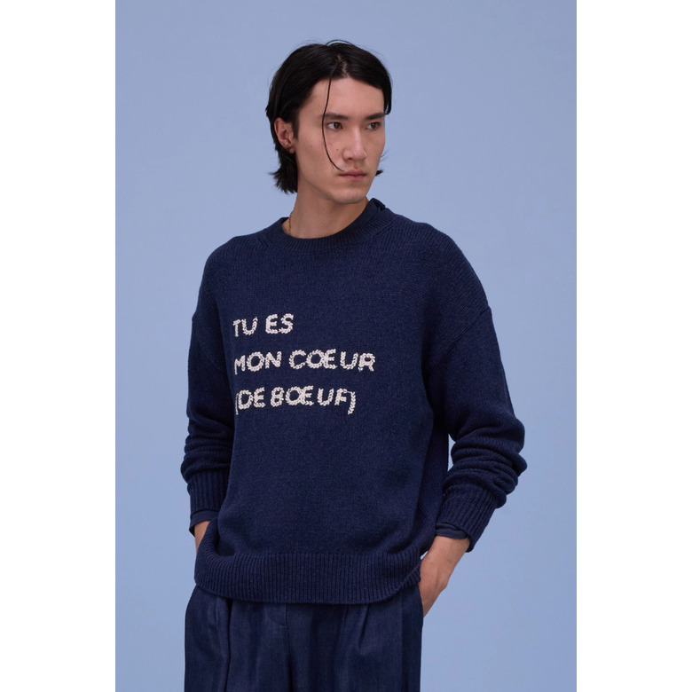 Nathalie Vleeschouwer trui blauw 2