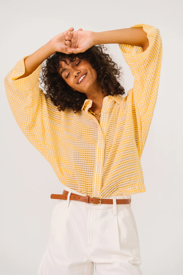 c*o様 laubeblanc Double tie Blouse イエロー Blouse | Sacrecoeur | Yellow | LAELIA/GIALLO | Free delivery