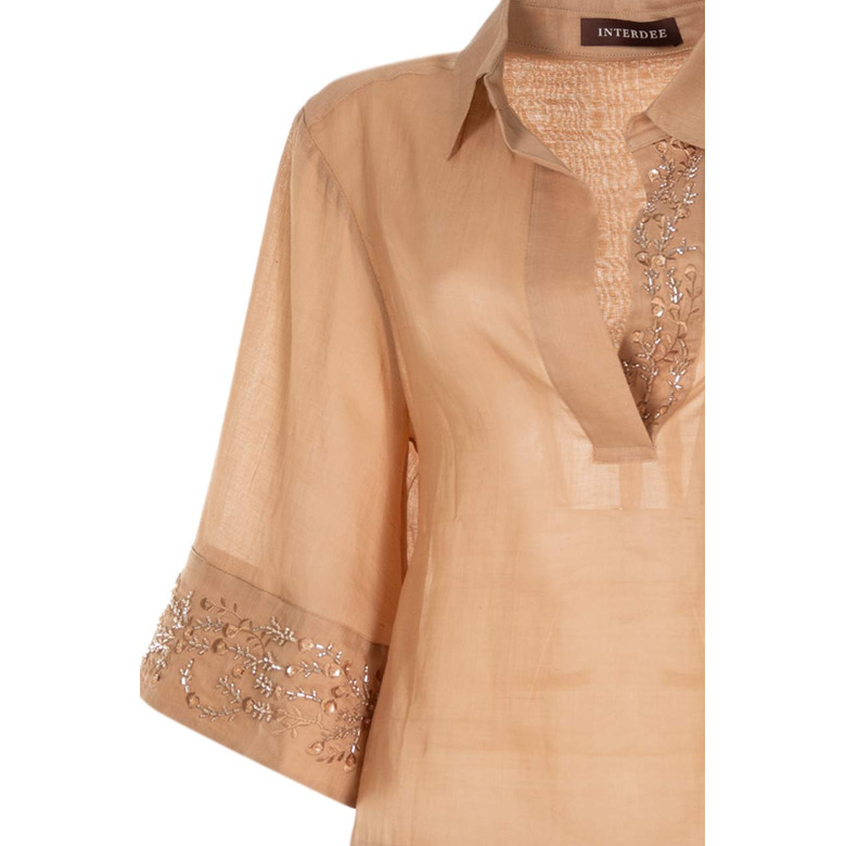 Interdee blouse lightbrown 2