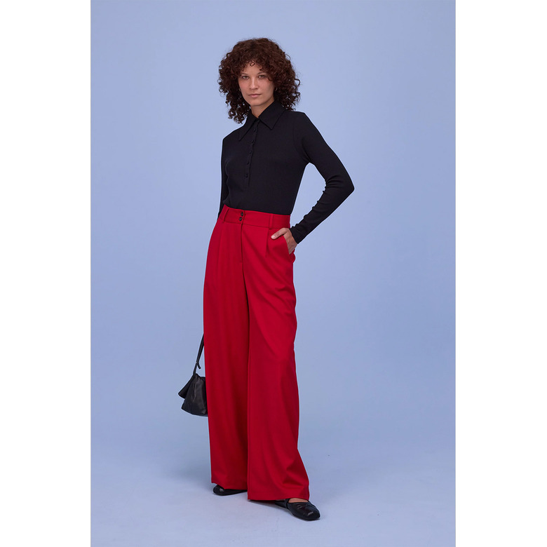 Nathalie Vleeschouwer broek rood 2