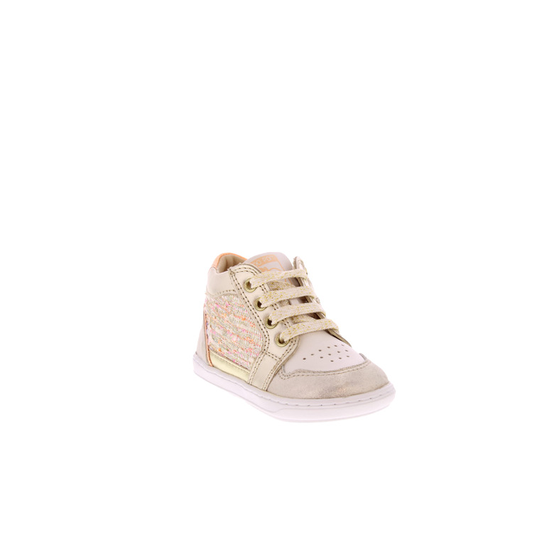 Shoopom veterschoenen goud 2