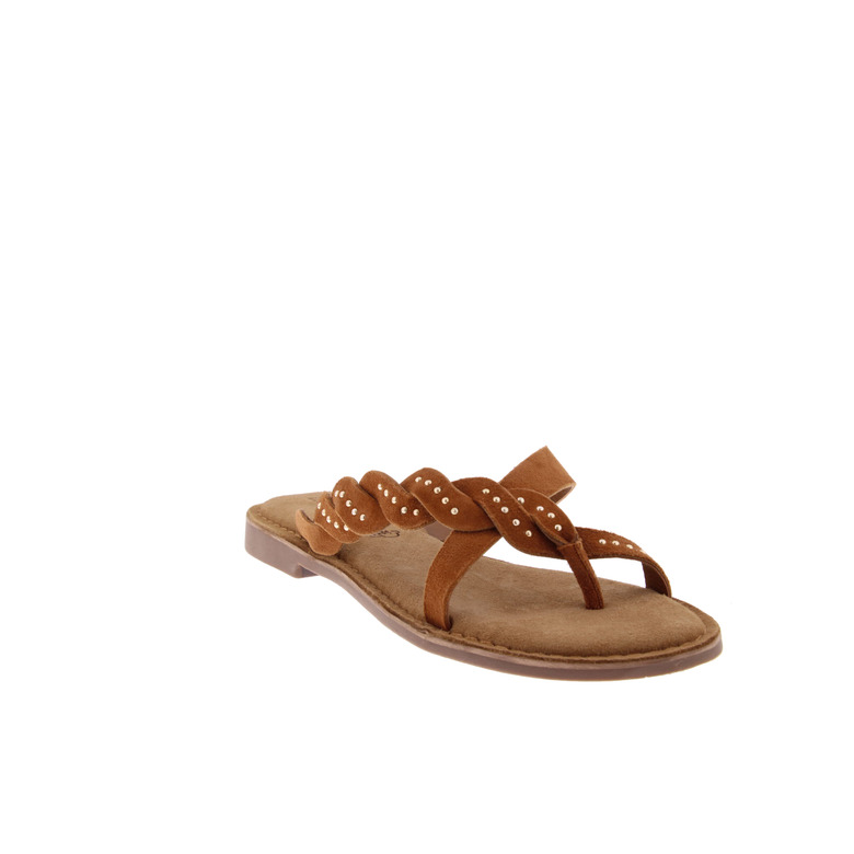 Lazamani slippers cognac 2