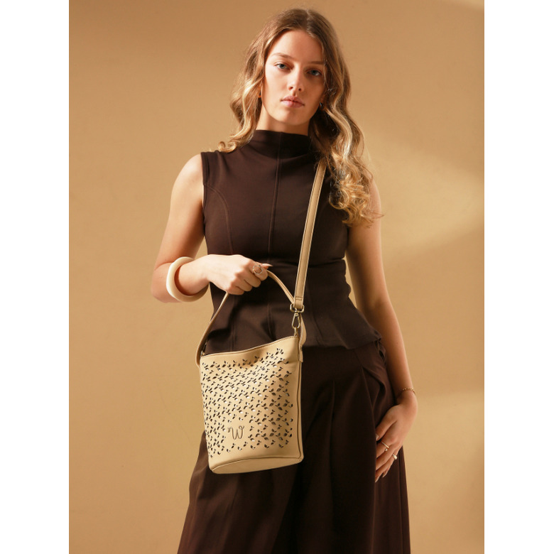 Woomen Vegan handtasche beige 5