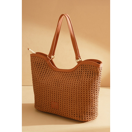 Woomen Vegan shopper camel