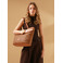 Woomen Vegan shopper camel 3