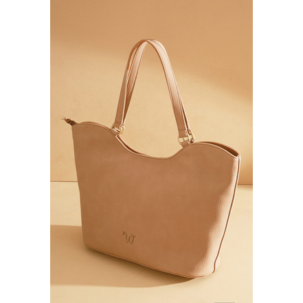 Woomen Vegan schoudertas beige