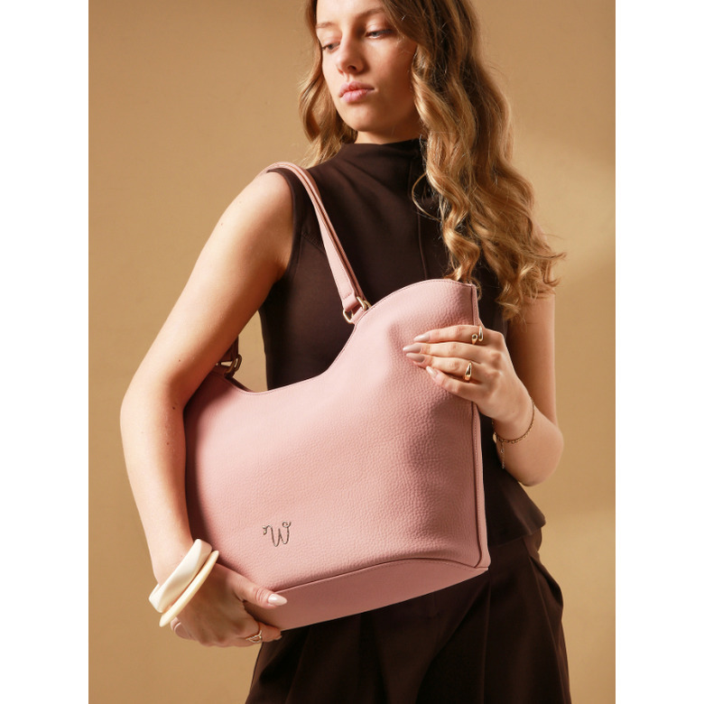 Woomen Vegan shopper roze 5
