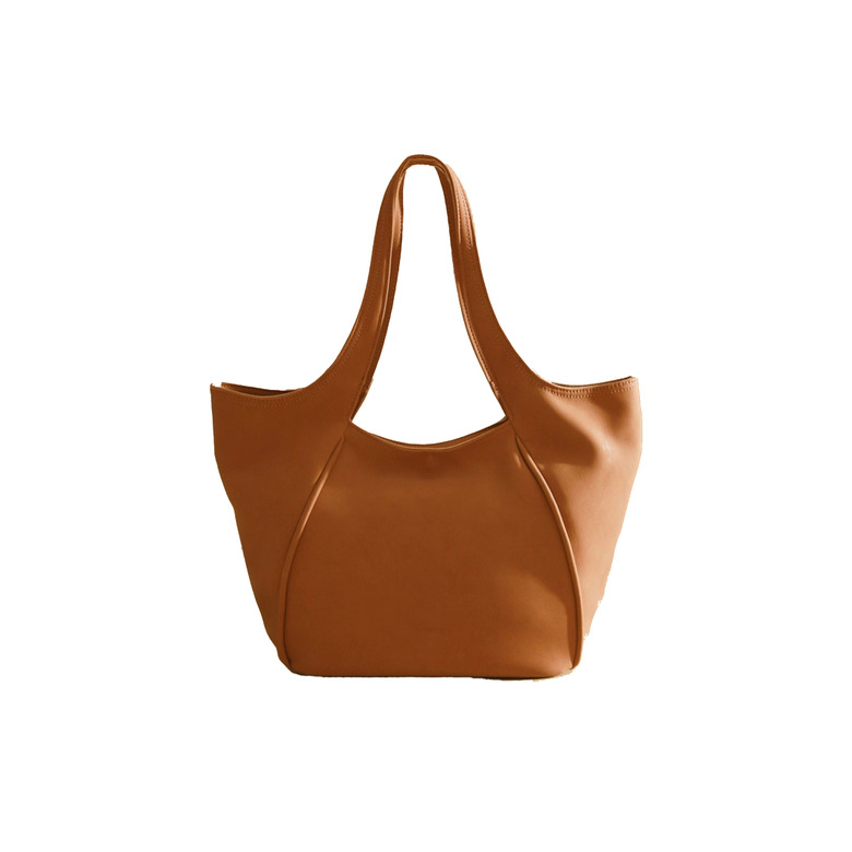 Woomen Vegan shopper camel 1