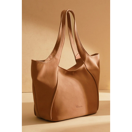 Woomen Vegan shopper camel