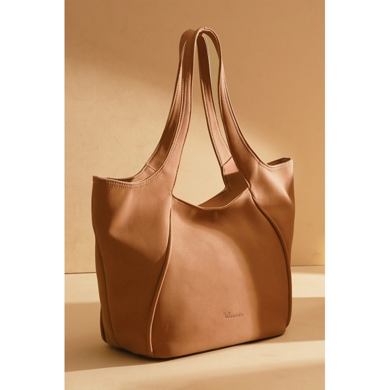 Woomen Vegan shopper camel 2
