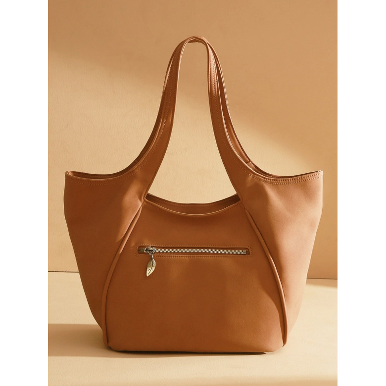 Woomen Vegan shopper camel 4