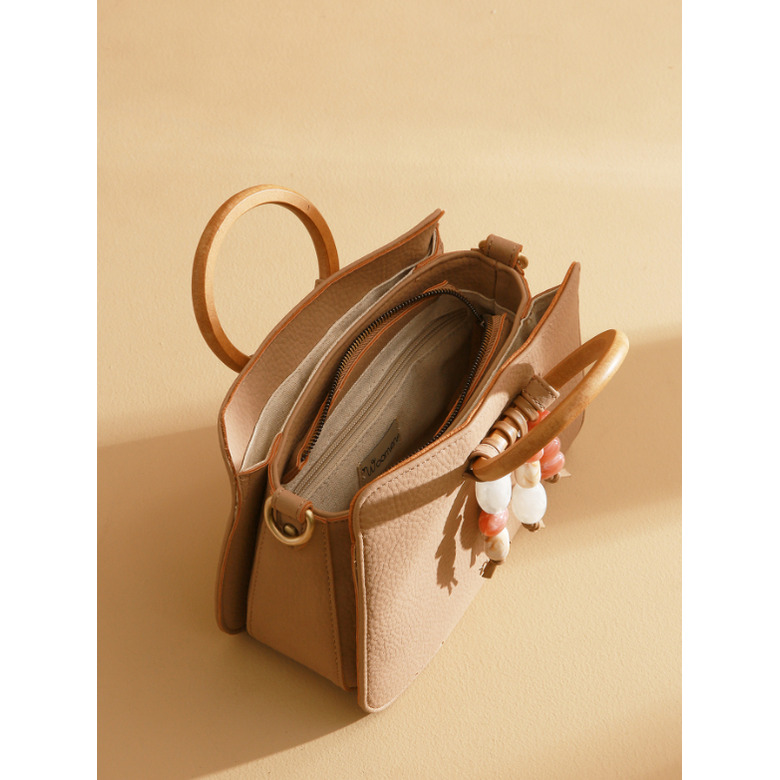 Woomen Vegan handtasche beige 4