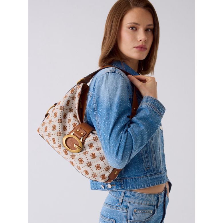 Guess shoulder bag cognac 4