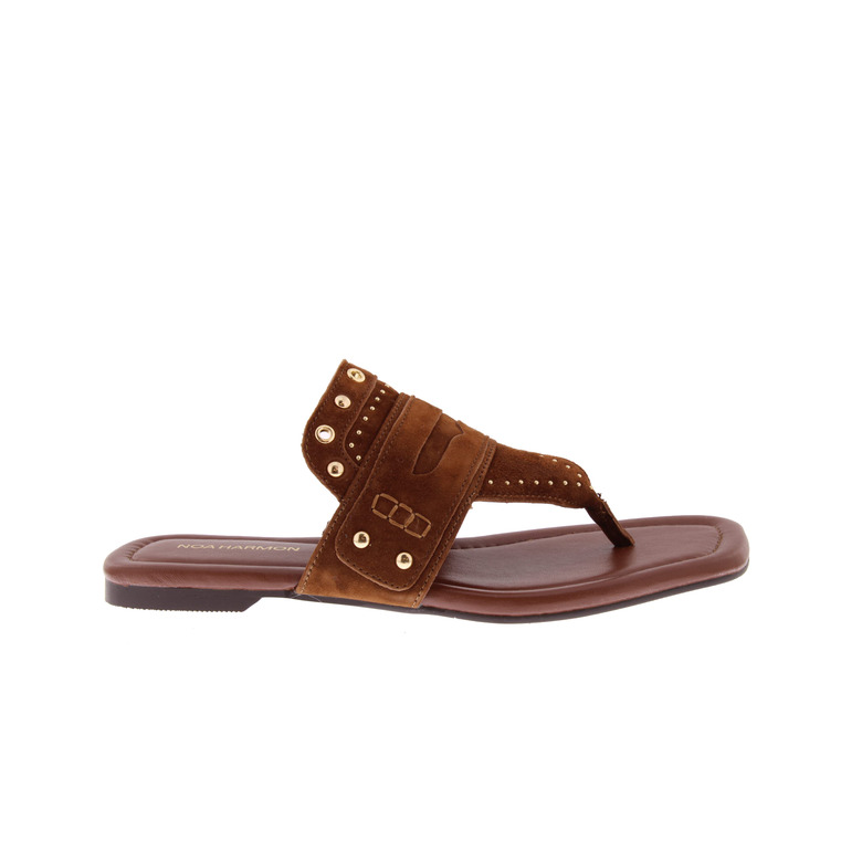 Noa Harmon thong slippers cognac 1