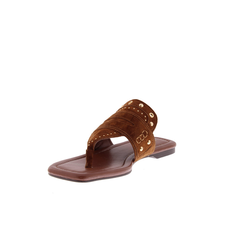 Noa Harmon thong slippers cognac 3