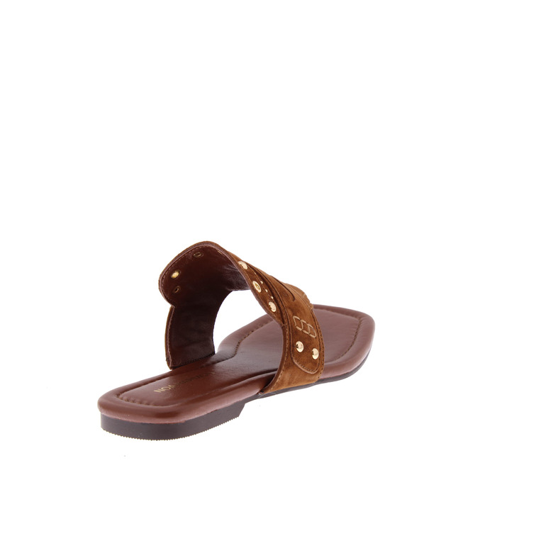 Noa Harmon thong slippers cognac 4