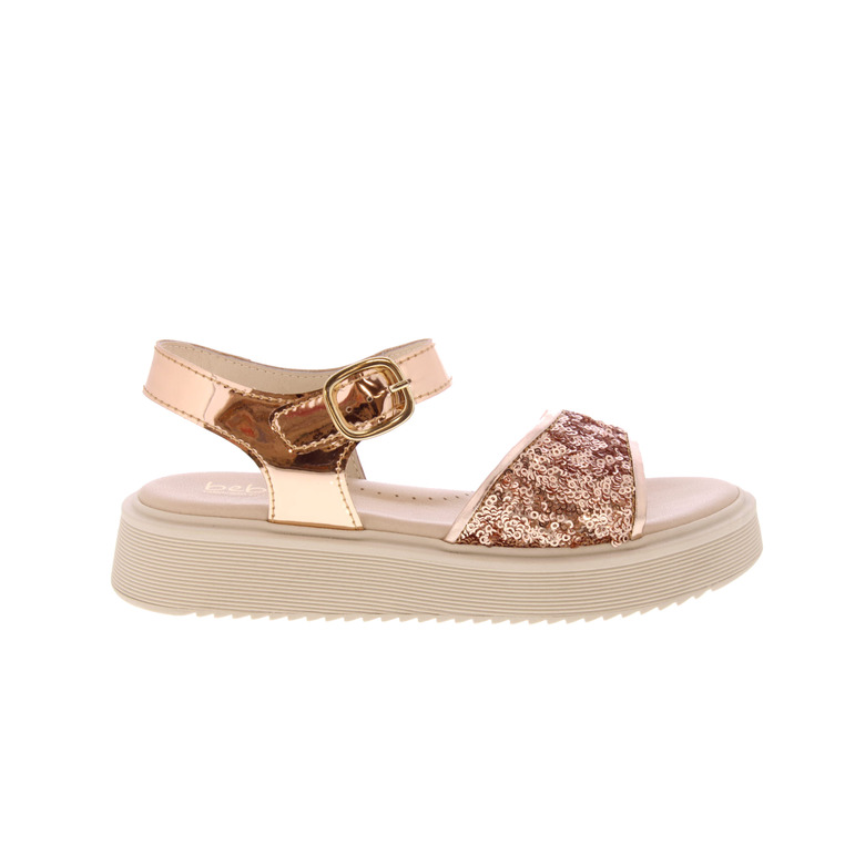 Beberlis sandals rose gold 1