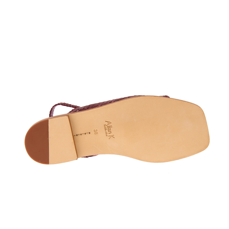 Allan K sandals bordeaux 5
