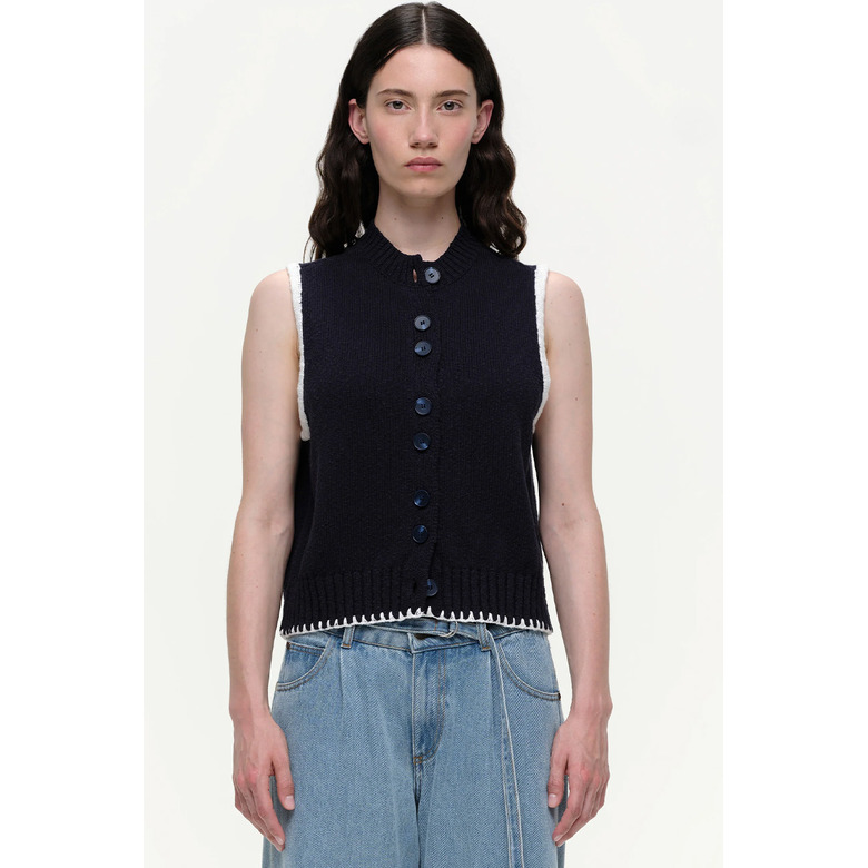 Our Sister cardigan blauw 2