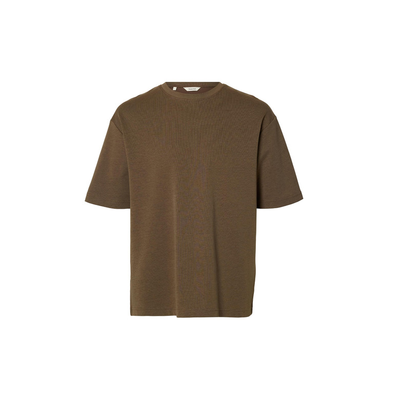 Selected Homme t-shirt brun 1