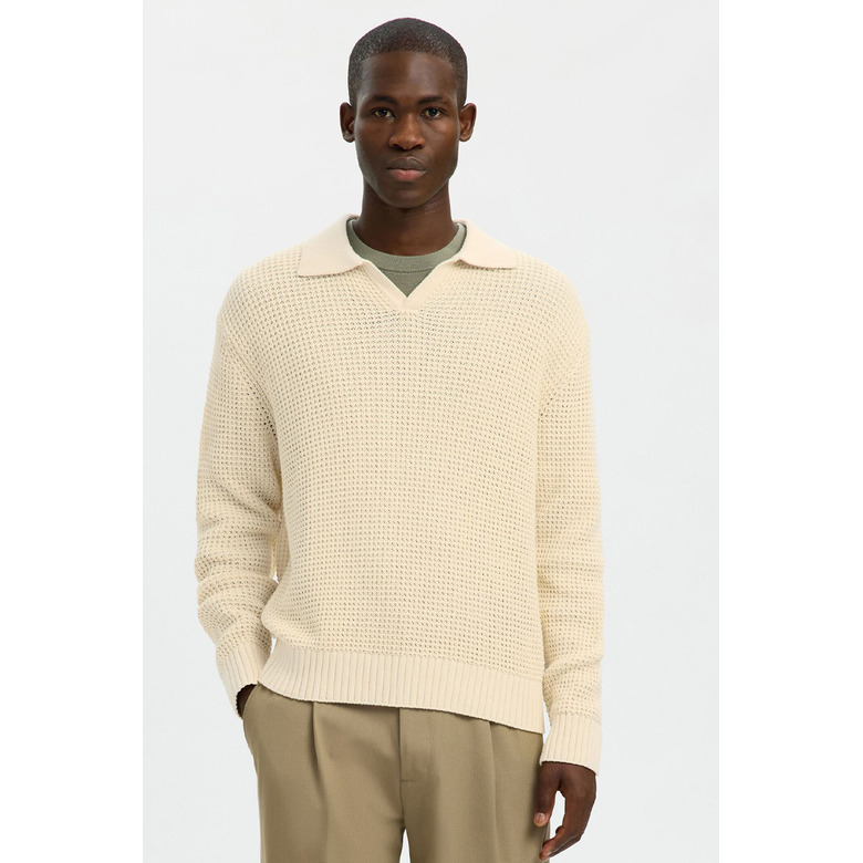 Selected Homme polo ecru 2