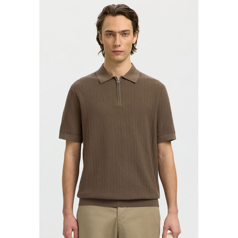 Selected Homme polo brun 2