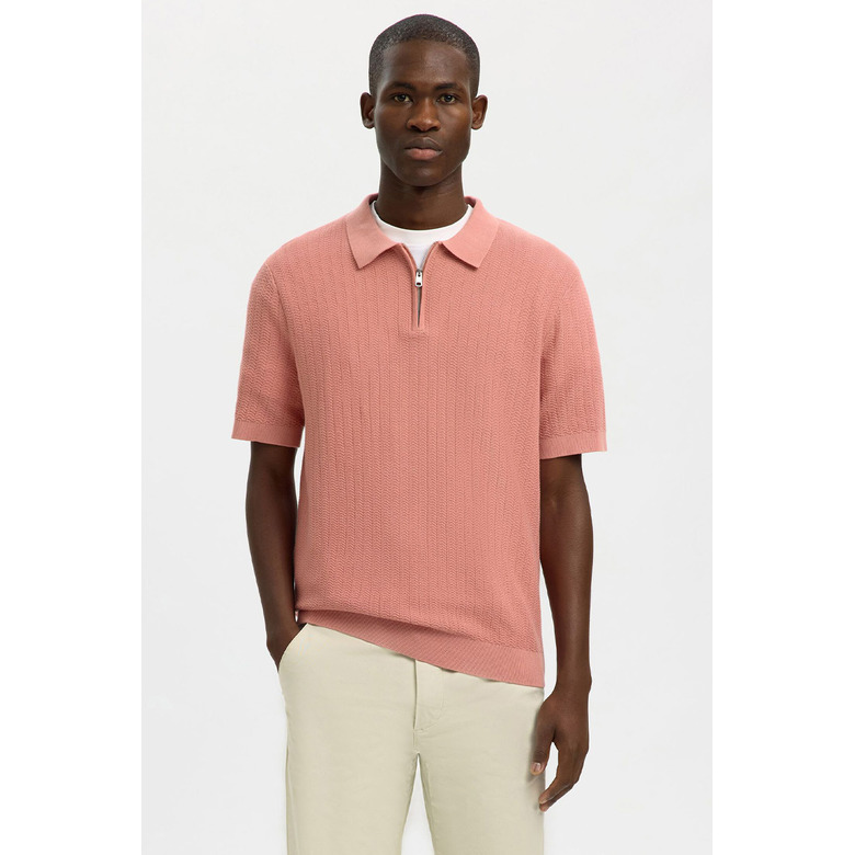 Selected Homme polo rose 2