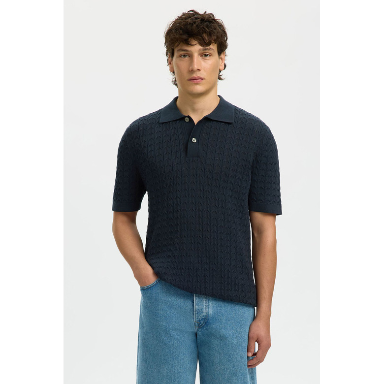 Selected Homme polo bleu 2