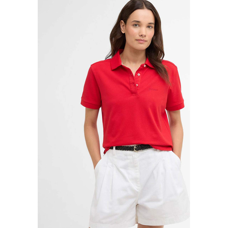 Barbour polo rood 2