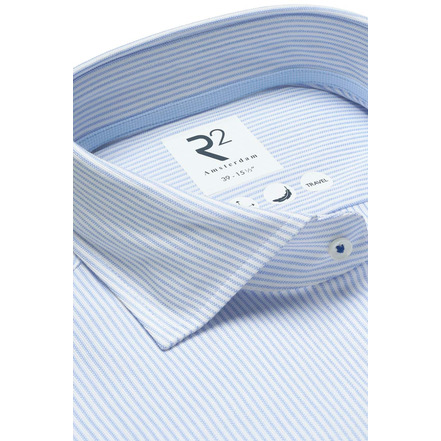 R2 Amsterdam hemd blauw