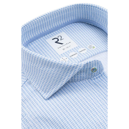 R2 Amsterdam hemd blauw