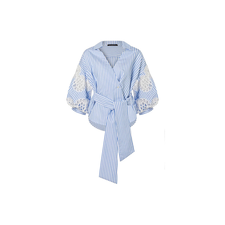 Ana Alcazar chemisier bleu 1