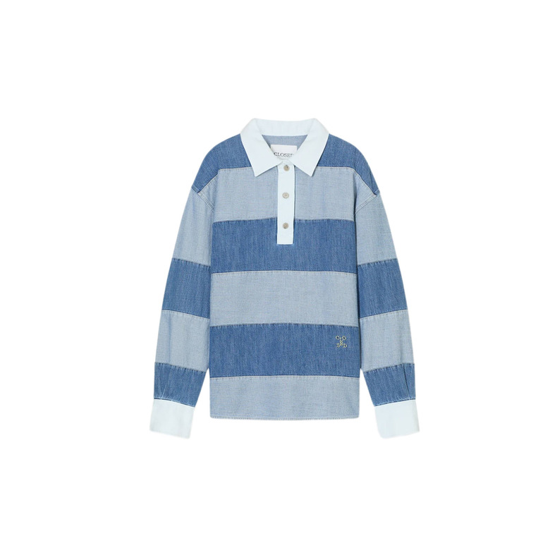 Closed polo blauw 1